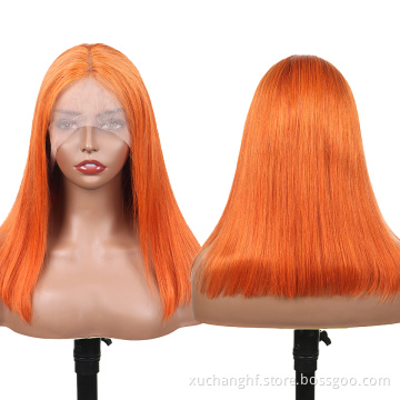 Xuchang #350 highlight raw brazilian bob hair wig vendors short bob human hair wigs, preplucked human hair lace frontal wig
